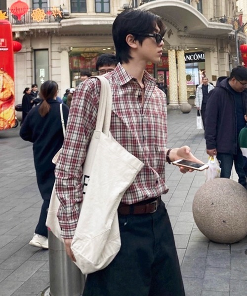 NOWLE（ノウル）の「【NOWLE】アースカラー クラシック チェックシャツ（シャツ/ブラウス・メンズ・チェック・X-LARGE/LARGE/MEDIUM）」の9枚目の写真