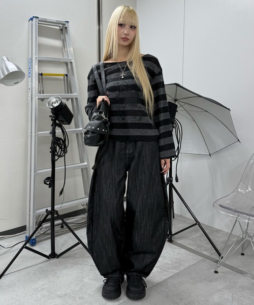 Figments（フィグメンツ）の「スターボーダーニット（ニット/セーター・レディース・アイボリー/ブラック・FREE）」の13枚目の写真