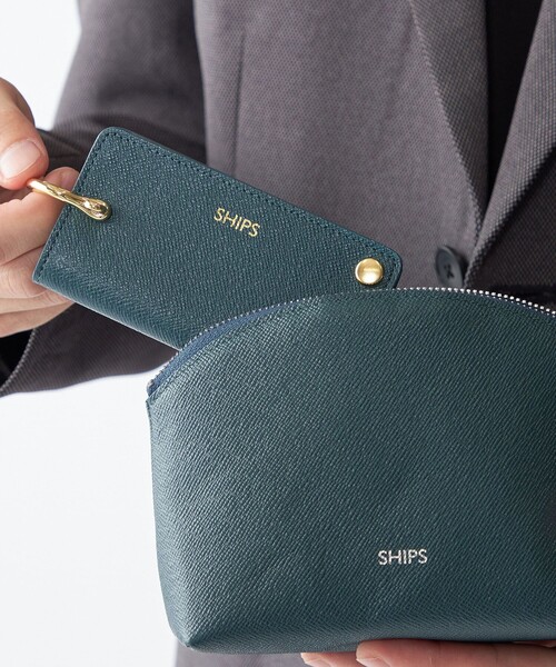 ✨高級✨タンスティング　ビジネス　ハンド　ショルダー　シボ革　2way ネイビー WEB限定】SHIPS:【SAFFIANO LEATHER】シャックル 2トーン キーケース