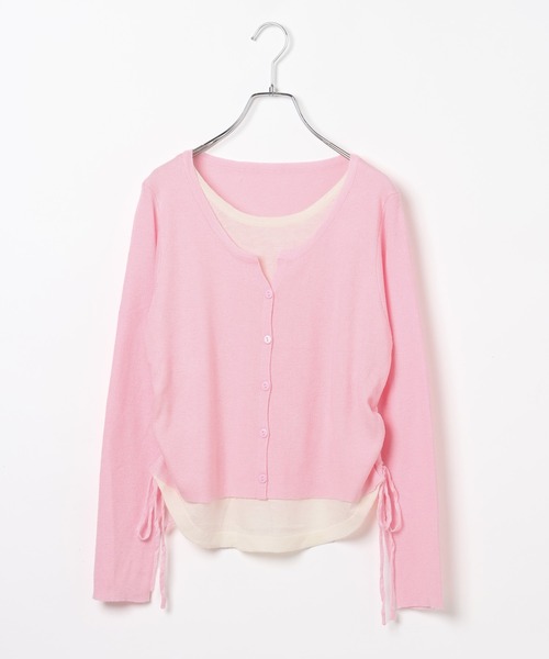 3.3 Field Trip (3.3フィールドトリップ)の「3.3 Field Trip/カーディガンレイヤードロングTシャツ(Tシャツ/カットソー・レディース・ブラック/オフホワイト/レッド/ライトグレー/ピンク・FREE)」の21枚目の写真