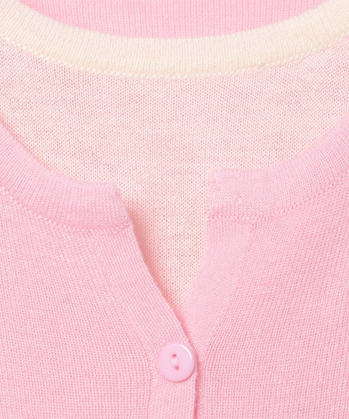 3.3 Field Trip (3.3フィールドトリップ)の「3.3 Field Trip/カーディガンレイヤードロングTシャツ(Tシャツ/カットソー・レディース・ブラック/オフホワイト/レッド/ライトグレー/ピンク・FREE)」の18枚目の写真