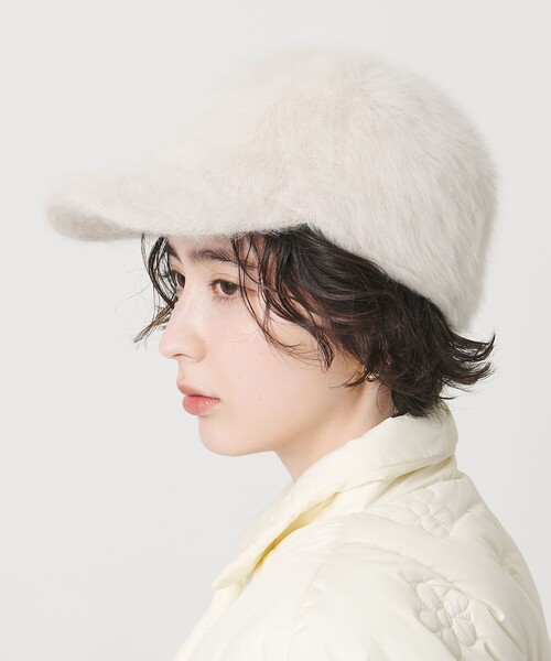 UNITED ARROWS（ユナイテッドアローズ）の「ヘアリー キャップ（キャップ・レディース・オフホワイト/ダークグレー・FREE）」の6枚目の写真