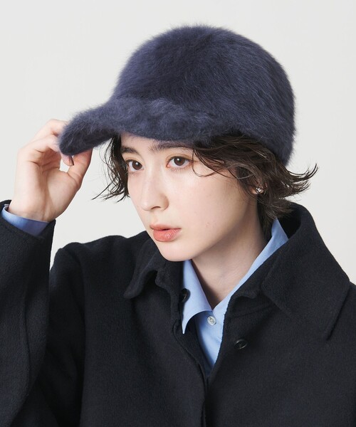 UNITED ARROWS（ユナイテッドアローズ）の「ヘアリー キャップ（キャップ・レディース・オフホワイト/ダークグレー・FREE）」の7枚目の写真