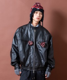 ankoROCK（アンコロック）の「a.p.o.v. -ankoROCK's select- オーバーサイズ合成皮革シングルライダースブルゾン（ライダースジャケット・レディース）」