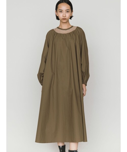 MIDIUMISOLID（ミディウミソリッド）の「MIDIUMISOLID for Ladies ボリュームワンピース（ワンピース・レディース・ベージュ/カーキ/ブラック・FREE）」の11枚目の写真