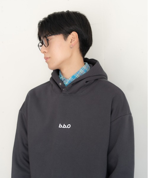 bashful base Oriental(バッシュフルベースオリエンタル)の「【bbO】バッシュフルくんプルオーバーパーカー(パーカー・メンズ・ライトグレー/ブラック/チャコールグレー・LARGE/MEDIUM/SMALL)」の12枚目の写真