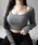 me+em select�i�~�[���Z���N�g�j�́u�y �Rcolor �z �X�N�G�A�l�b�N�V���[�g���u�j�b�g�g�b�v�X �^ square neck short rib knit tops�i�j�b�g/�Z�[�^�[�j�v�b�O���[