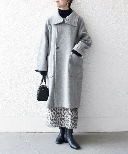 SHIPS any: PURE WOOL スタンド ＆ ビッグカラー コート（その他