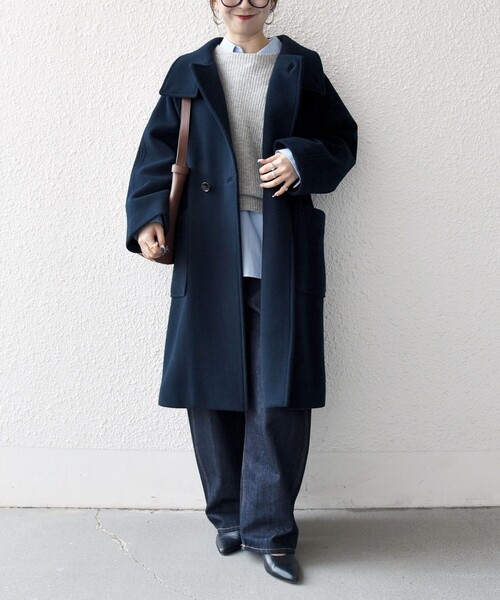 SHIPS any: PURE WOOL スタンド ＆ ビッグカラー コート（その他