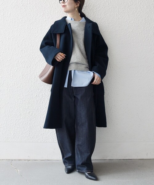 SHIPS any: PURE WOOL スタンド ＆ ビッグカラー コート（その他