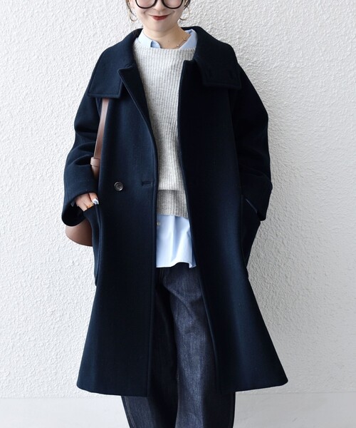 SHIPS any: PURE WOOL スタンド ＆ ビッグカラー コート（その他