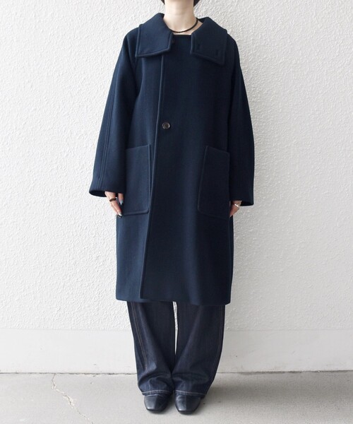 SHIPS any: PURE WOOL スタンド ＆ ビッグカラー コート（その他