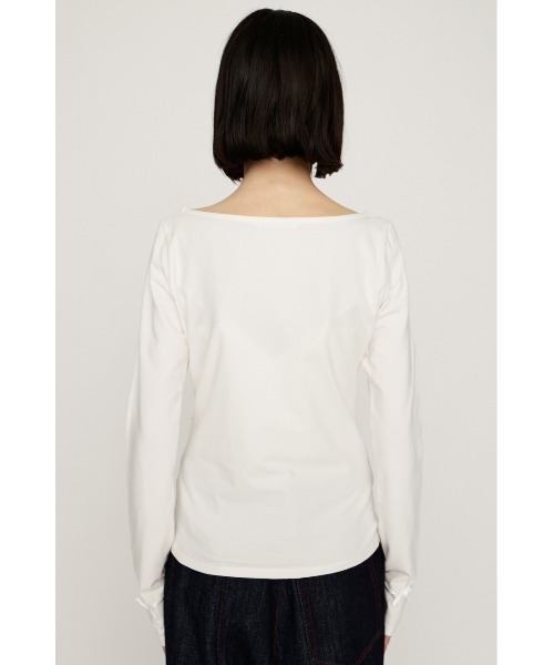 SLY（スライ）の「SWITCHING CUT TOPS スウィッチング カット トップス 秋服 冬服（Tシャツ/カットソー・レディース・ブラック/ネイビー/アイボリー・FREE）」の8枚目の写真