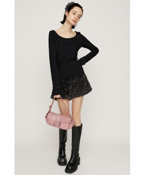 SLY（スライ）の「SWITCHING CUT TOPS スウィッチング カット トップス 秋服 冬服（Tシャツ/カットソー・レディース・ブラック/ネイビー/アイボリー・FREE）」の10枚目の写真