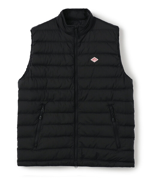 MEN'S NYLON TAFFETA MIDDLE DOWN STAND COLLAR VEST（その他アウター