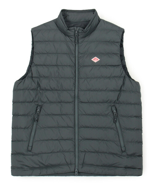 MEN'S NYLON TAFFETA MIDDLE DOWN STAND COLLAR VEST（その他アウター