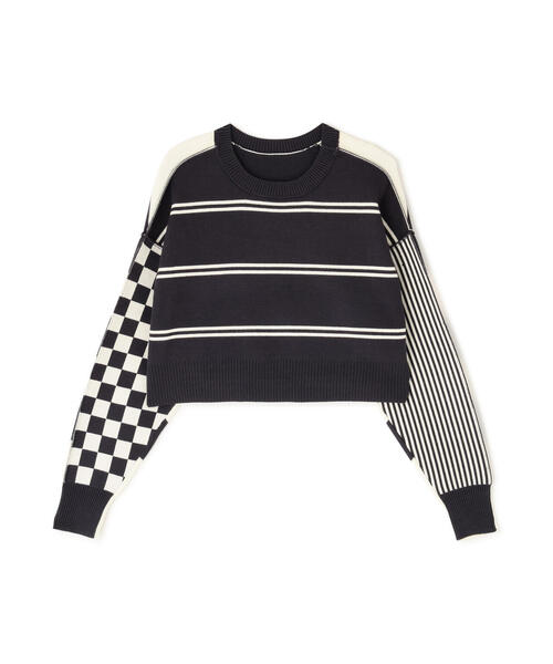 AULA AILA（アウラアイラ）の「AULA AILA/アウラアイラ/別注マルチボーダー2WAYニット（ニット/セーター・レディース・ブルー/ブラック・0）」の5枚目の写真