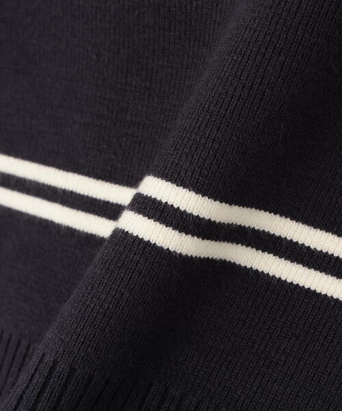 AULA AILA（アウラアイラ）の「AULA AILA/アウラアイラ/別注マルチボーダー2WAYニット（ニット/セーター・レディース・ブルー/ブラック・0）」の6枚目の写真