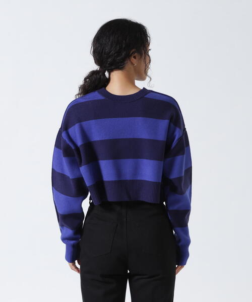 AULA AILA（アウラアイラ）の「AULA AILA/アウラアイラ/別注マルチボーダー2WAYニット（ニット/セーター・レディース・ブルー/ブラック・0）」の10枚目の写真