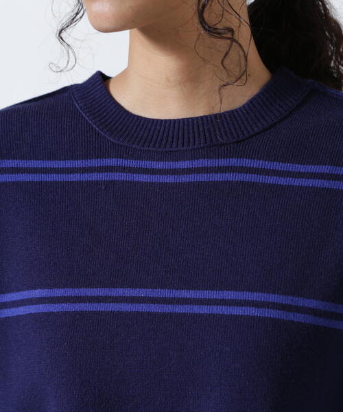 AULA AILA（アウラアイラ）の「AULA AILA/アウラアイラ/別注マルチボーダー2WAYニット（ニット/セーター・レディース・ブルー/ブラック・0）」の11枚目の写真