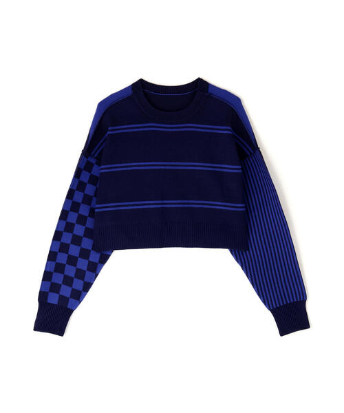 AULA AILA（アウラアイラ）の「AULA AILA/アウラアイラ/別注マルチボーダー2WAYニット（ニット/セーター・レディース・ブルー/ブラック・0）」の16枚目の写真