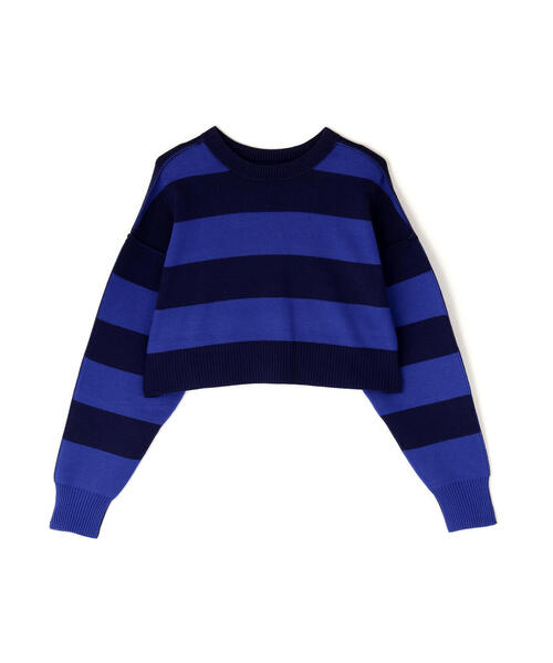 AULA AILA（アウラアイラ）の「AULA AILA/アウラアイラ/別注マルチボーダー2WAYニット（ニット/セーター・レディース・ブルー/ブラック・0）」の17枚目の写真