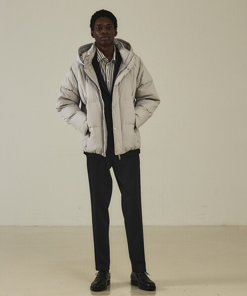 DESIGNWORKS（デザインワークス）の「【軽量 / 撥水】ショート ダウンジャケット（ダウンジャケット/コート・メンズ・ブラック/ライトグレー・46/48/50）」の6枚目の写真