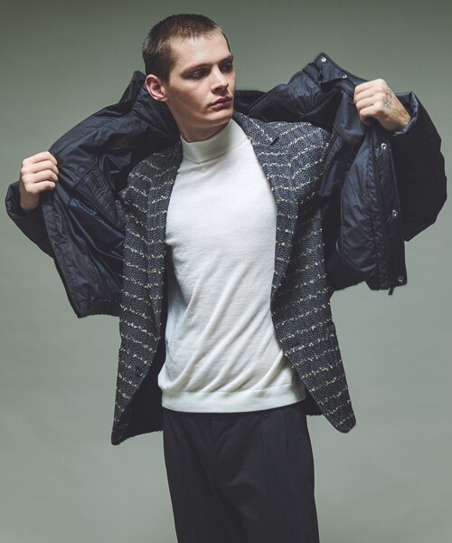 DESIGNWORKS（デザインワークス）の「【軽量 / 撥水】ショート ダウンジャケット（ダウンジャケット/コート・メンズ・ブラック/ライトグレー・46/48/50）」の9枚目の写真