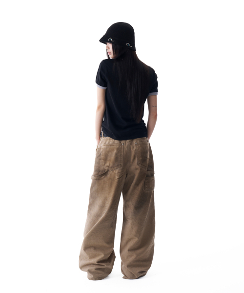 AAKAM(アーカム)の「Dirty Washed Double Knee Cotton Pants (Beige)(その他パンツ・レディース・その他・1/2)」の11枚目の写真