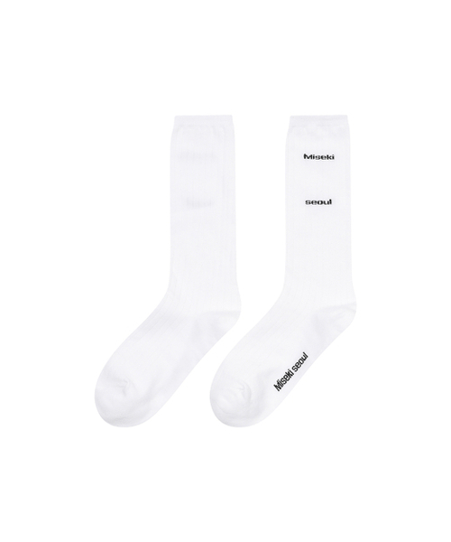 Miseki SEOUL(ミセキソウル)の「Misekiseoul classic socks WHITE(ソックス/靴下・レディース・その他・OS)」の1枚目の写真