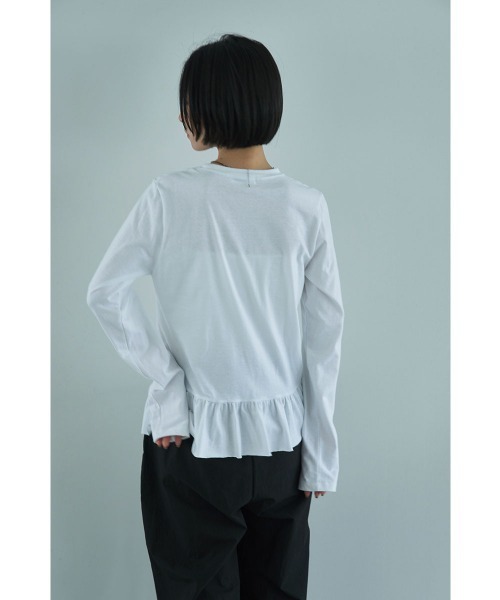 marjour（マージュール）の「HEM FRILL TEE（Tシャツ/カットソー・レディース・オフホワイト/ブラック・M）」の20枚目の写真