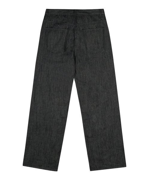 TRILLION(トリリオン)の「(夏生地)バイオストーンウォッシングサマークールワイドデニムパンツ(SUMMER BLACK)(デニムパンツ・レディース・その他・SMALL/MEDIUM/LARGE/X-LARGE)」の4枚目の写真