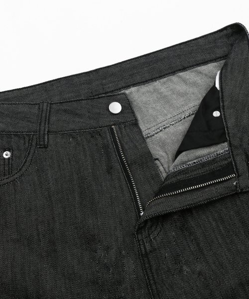 TRILLION(トリリオン)の「(夏生地)バイオストーンウォッシングサマークールワイドデニムパンツ(SUMMER BLACK)(デニムパンツ・レディース・その他・SMALL/MEDIUM/LARGE/X-LARGE)」の5枚目の写真