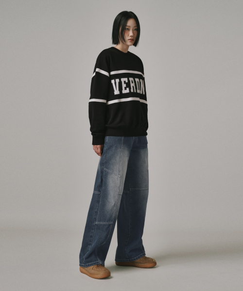 Verdnt（バーダント）の「ウォッシュド切り替えレイヤーワイドデニムパンツ[インディゴ]（デニムパンツ・レディース・その他・SMALL/MEDIUM/LARGE）」の4枚目の写真