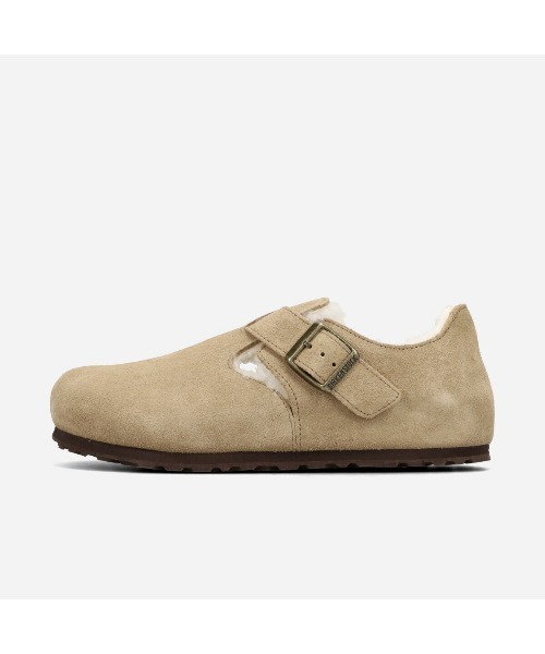 BIRKENSTOCK(ビルケンシュトック)の「BIRKENSTOCK LONDON SHEARLING SUEDE LEATHER -NARROW- / ビルケンシュトック ロンドンシアリング スエードレザー ナローフィット / 1028470(スニーカー・レディース・ベージュ・35/36/37/38/39/40)」の4枚目の写真