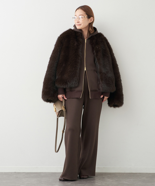 Deuxieme Classe（ドゥーズィエムクラス）の「*Anna Fur ジャケット（その他アウター・レディース・ブラウン・FREE）」の3枚目の写真