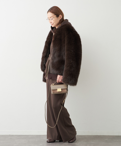 Deuxieme Classe（ドゥーズィエムクラス）の「*Anna Fur ジャケット（その他アウター・レディース・ブラウン・FREE）」の4枚目の写真