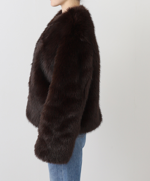 Deuxieme Classe（ドゥーズィエムクラス）の「*Anna Fur ジャケット（その他アウター・レディース・ブラウン・FREE）」の20枚目の写真