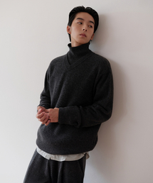 MUSINSA STANDARD（ムシンサスタンダード）の「[Victoria Wool] Minimal Ribbed V-Neck Knit [Medium Gray]（ニット/セーター・メンズ）」