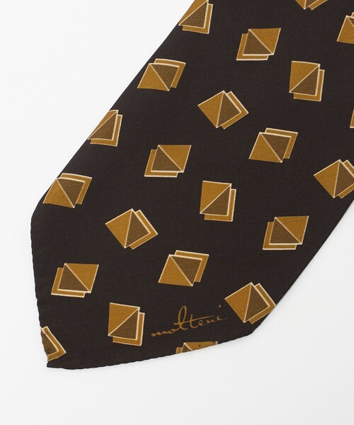 UNITED ARROWS（ユナイテッドアローズ）の「＜molteni＞ジオメトリックプリント アスコットタイ（ストール/ショール・メンズ・ダークブラウン・FREE）」の2枚目の写真