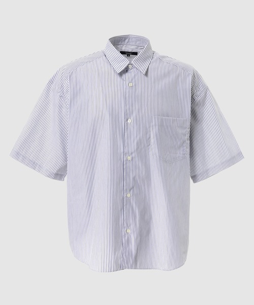 COMME des GARCONS HOMME(コム デ ギャルソン・オム)の「COTTON STRIPE HALF SLEEVE SHIRT(シャツ/ブラウス・メンズ・ホワイト×ネイビー/ホワイト系その他・S/M/L)」の2枚目の写真