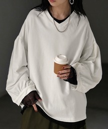 ぽわん袖VネックロンT
