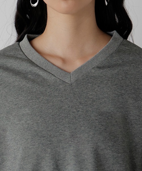 HUG.U(ハグユー)の「ぽわん袖VネックロンT(Tシャツ/カットソー・レディース・ブラック/ライトブルー/ライトグレー/ホワイト/ピンク/ミント・FREE)」の22枚目の写真