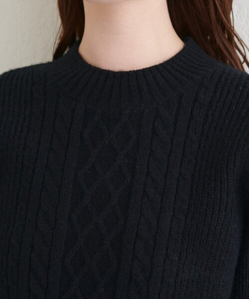 natural couture（ナチュラルクチュール）の「袖口パールもちふわニット（ニット/セーター・レディース・ミント/レッド/オフホワイト/ブラック・FREE）」の17枚目の写真