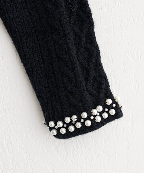 natural couture（ナチュラルクチュール）の「袖口パールもちふわニット（ニット/セーター・レディース・ミント/レッド/オフホワイト/ブラック・FREE）」の20枚目の写真