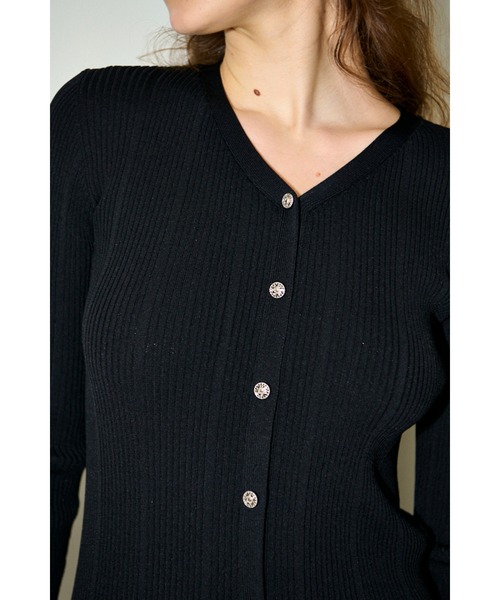 Estella.K(エステラケー)の「Julita Knit Dress リブニットバイカラースリーブニットドレス(ワンピース・レディース・グレー/ブラック/ホワイト系・FREE)」の11枚目の写真