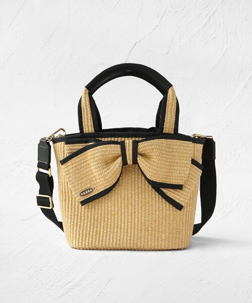TOCCA(トッカ)の「BIG RIBBON SUMMER POCHETTE かごバッグ(かごバッグ・レディース・ベージュ系/ブラック系・F)」の12枚目の写真