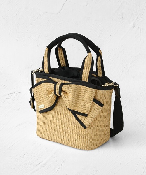 TOCCA(トッカ)の「BIG RIBBON SUMMER POCHETTE かごバッグ(かごバッグ・レディース・ベージュ系/ブラック系・F)」の13枚目の写真