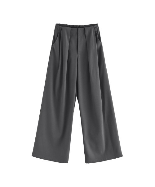 セール】[低身長/高身長サイズ有]タックベルトループデザインワイド