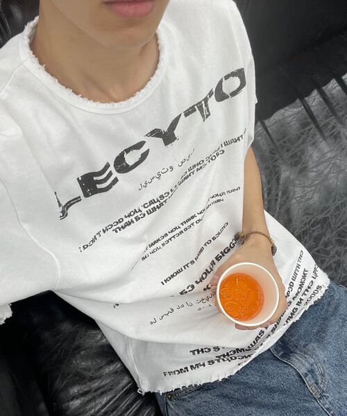 LECYTO（レシト）の「Destroyed Oversized Logo T-Shirt_[White]（Tシャツ/カットソー・メンズ・ホワイト・ONE SIZE）」の17枚目の写真